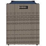 vidaXL Banc de rangement extérieur coussin gris 100 cm résine tressée