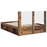 vidaXL Cadre de lit avec rangement et tête de lit Bois ancien