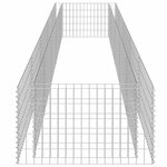 vidaXL Lit surélevé à gabion Acier galvanisé 450x90x50 cm