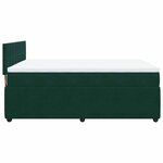 vidaXL Sommier à lattes de lit et matelas Vert foncé 140x190cm Velours