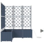 vidaXL Cache-pot de jardin 5 Pièces Gris 120 x 120 x 125 5 cm Acier