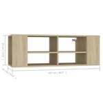 vidaXL Meuble TV mural Chêne sonoma 102x35x35 cm Bois d’ingénierie