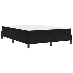 vidaXL Lit à ressorts avec matelas Noir 160 x 210 cm tissu