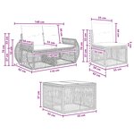 vidaXL Ensemble de canapé de jardin 13 Pièces Beige et blanc crème