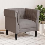 vidaXL Fauteuil Chesterfield taupe tissu
