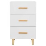 vidaXL Table de chevet blanc 40x40x66 cm bois d'ingénierie