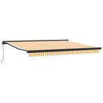vidaXL Auvent rétractable automatique Jaune et Blanc 400x300 cm
