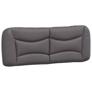 vidaXL Coussin de tête de lit Hvar gris 120 cm similicuir