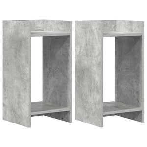 vidaXL Support de Plante 2 pièces Gris béton 30 x 30 x 60 cm