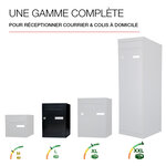 Boite à colis Eclipse 1 porte noir mat RAL 9005 M