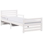 vidaXL Cadre de lit avec matelas extensible Blanc 80 x 200 cm