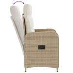 vidaXL Ensemble de repas extérieur 7 Pièces Beige et blanc crème