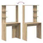 vidaXL Bureau Chêne sonoma 78.5 x 37 x 154.5 cm Bois d'ingénierie