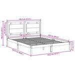 vidaXL Cadre de lit extra long sans matelas 140x220 cm bois massif