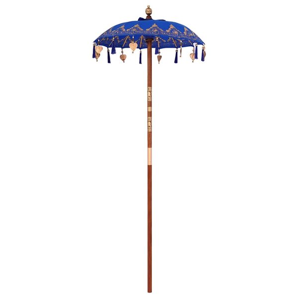 vidaXL Parasol balinais Bleu 125 x 125 x 260 cm