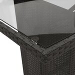 vidaXL Ensemble à manger de jardin 9Pièces coussins noir résine tressée