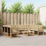 vidaXL Ensemble de canapés d'extérieur 10 Pièces Blanc et Beige