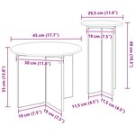 vidaXL Ensemble de tables d'appoint 2 pièces Chêne noir Ø 45 x 35 cm