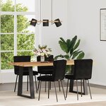vidaXL Chaises à manger lot de 4 Noir Velours