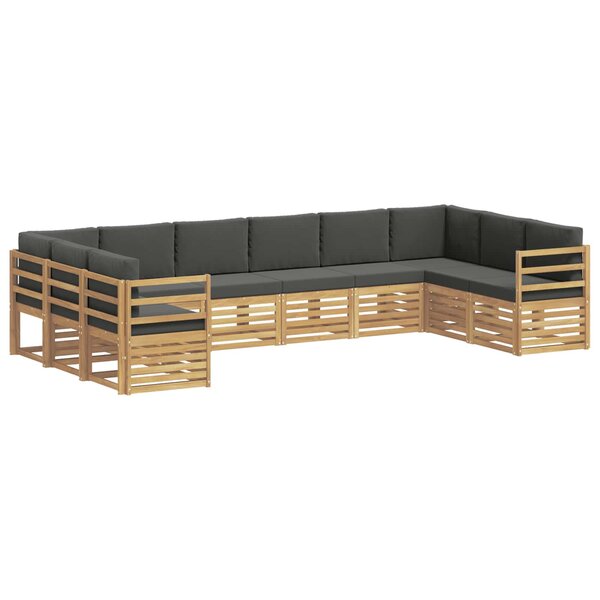 vidaXL Ensemble de canapés d'extérieur 10 pc Blanc et anthracite