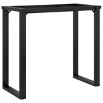 vidaXL Pieds de table à manger cadre en O 80x40x73 cm fonte