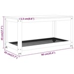 vidaXL Table basse Marron foncé et noir 90x45x45 cm MDF et fer