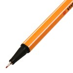 Stylo-Feutre POINT 88 Pointe Fine 0 4 mm rouge bordeaux x 10 STABILO