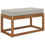 vidaXL Coussin de Siège d'Extérieur Gris 80 x 40 x 8 cm