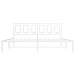 vidaXL Cadre de lit métal avec tête de lit blanc 183x213 cm