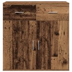 vidaXL Buffet avec tiroir Vieux bois 79 x 38 x 80 cm Bois d'ingénierie