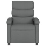 vidaXL Fauteuil de massage inclinable gris foncé tissu