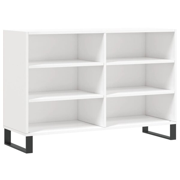 vidaXL Buffet blanc brillant 103 5x35x70 cm bois d'ingénierie