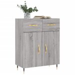 vidaXL Buffet sonoma gris 69 5x34x90 cm bois d'ingénierie