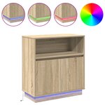 vidaXL Buffet avec LED Chêne Sonoma 71x34 5x75 cm Bois reconstitué