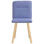 vidaXL Chaises à manger lot de 2 bleu jean tissu