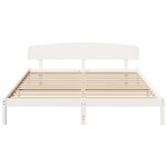 vidaXL Cadre de lit avec tête de lit Blanc 180x200 cm Bois massif Pin