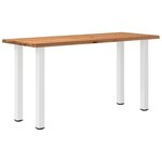 vidaXL Table de bar rectangulaire en chêne massif avec bords naturels 200 x 80 x 92 cm