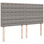 vidaXL Sommier à lattes de lit avec matelas Taupe 180x200 cm Tissu