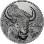 Pièce de monnaie en Argent 1000 Torog g 62.2 (2 oz) Millésime 2025 Wild Mongolia BISON (PRÉCOMMANDE)