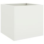 vidaXL Jardinières 2 Pièces blanc 49x47x46 cm acier laminé à froid