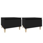 vidaXL Tables d'appoint 2 Pièces Noir 50x46x35 cm Bois d'ingénierie