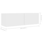 vidaXL Ensemble de meubles TV 4 Pièces Blanc Bois d'ingénierie