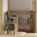 vidaXL Cadre de lit superposé avec bureau Chêne Sonoma 90 x 200 cm