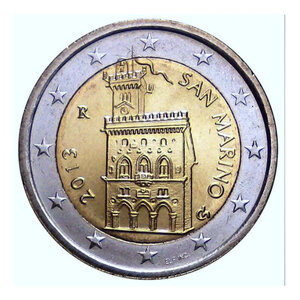2 euros face nationale Saint Marin 2013 - Palais du gouvernement.