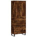 vidaXL Buffet haut Chêne fumé 69 5x34x180 cm Bois d'ingénierie