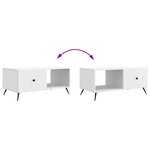 vidaXL Table basse Blanc 90 x 50 x 40 cm Bois d'ingénierie