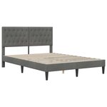 vidaXL Cadre de lit avec matelas Gris foncé 160 x 200 cm Velours