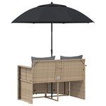 vidaXL Canapé de jardin 8 Pièces Beige et Gris clair polyrotin
