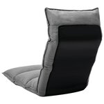 vidaXL Chaise pliable de sol Gris clair Tissu