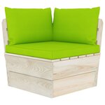 vidaXL Salon de jardin palette 7 Pièces avec coussins bois d'épicéa